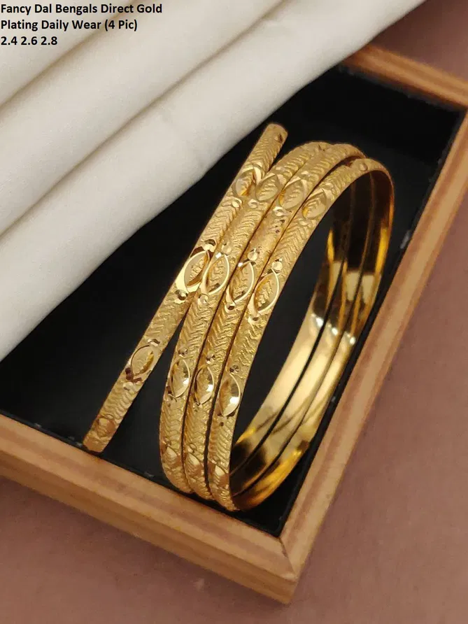 CNC Laser Micro Gold Plating Patla Bangles Catalog
